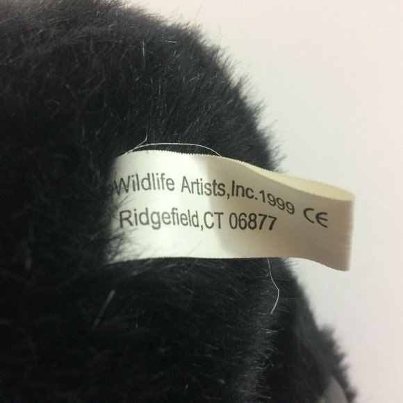Wildlife Artists Black Bear Plush 11" Vinyl Paws Stuffed Animal Realistic Toy - Picture 10 of 12